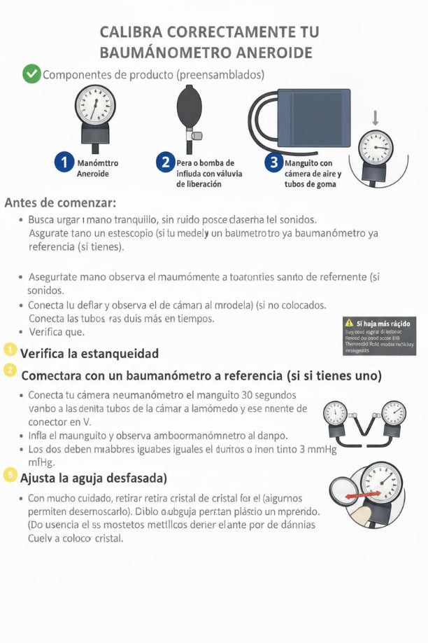 Kit Muinaifte Baumanómetro Aneroide + Estetoscopio Doble Campana ⭐⭐⭐⭐✩ 500 Reseñas de clientes satisfechos