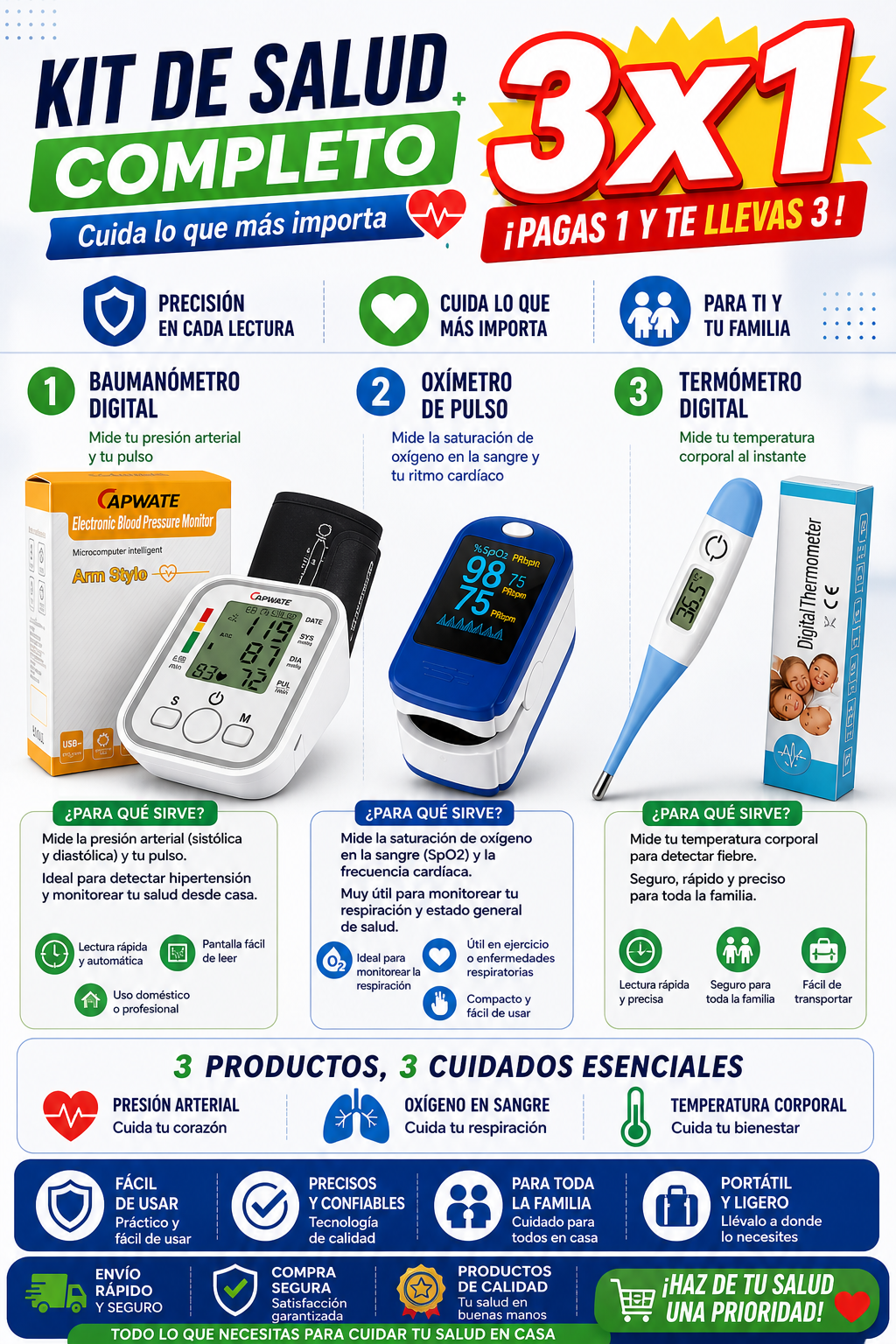 Kit de salud ⭐⭐⭐⭐✩ 860 Reseñas de clientes satisfechos