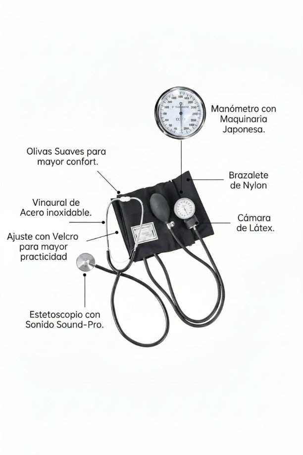 Kit Muinaifte Baumanómetro Aneroide + Estetoscopio Doble Campana ⭐⭐⭐⭐✩ 500 Reseñas de clientes satisfechos